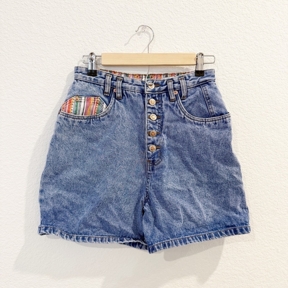 Rio by Stephen Mardon- Vintage High Waist Button Fly Denim Shorts- Size 11